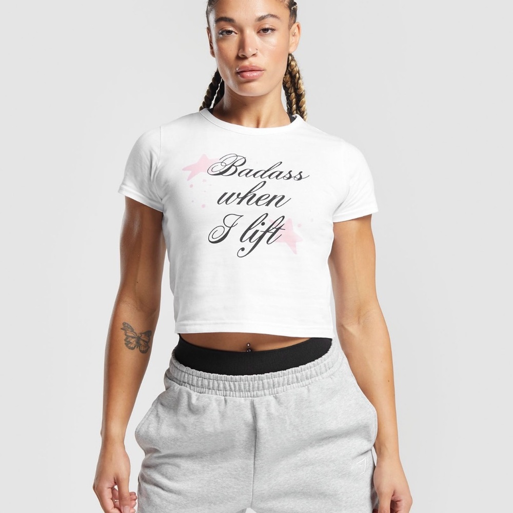 COPY - Gymshark when I lift crop top